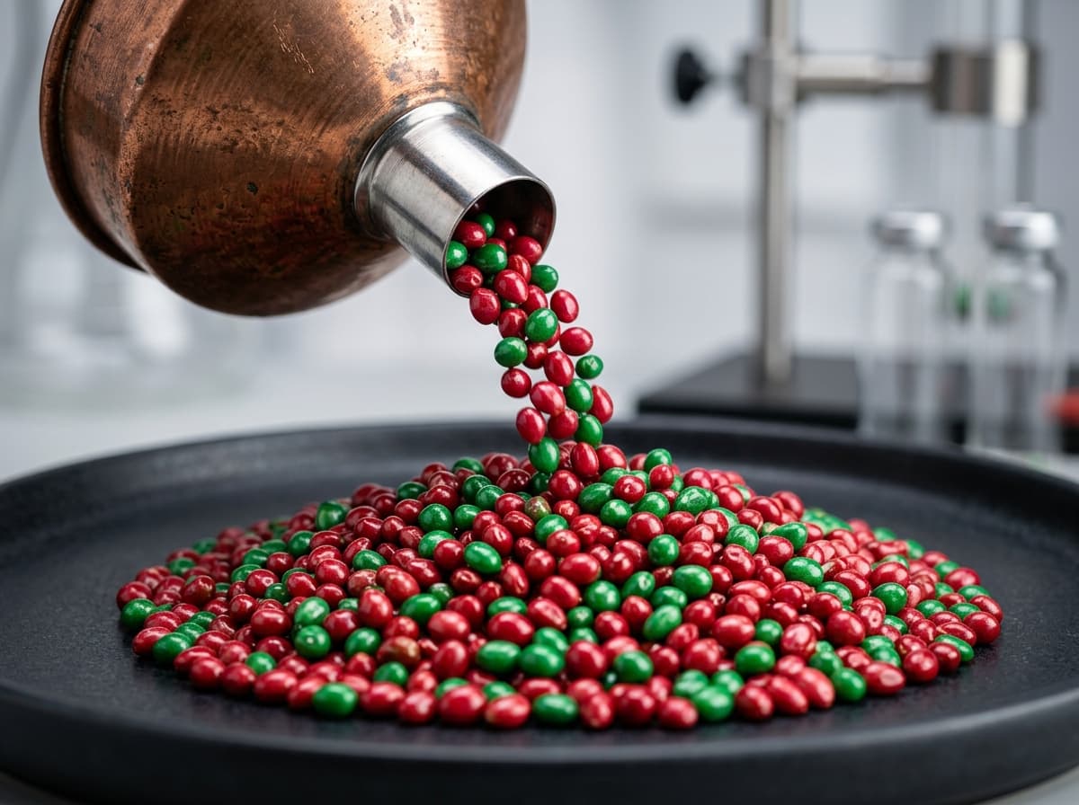 Agronomist examining seed quality polymers